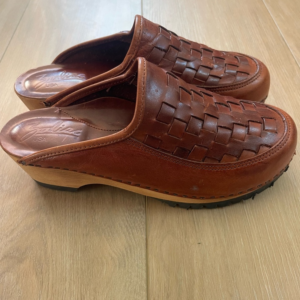 Vintage Zodiac Leather Clogs